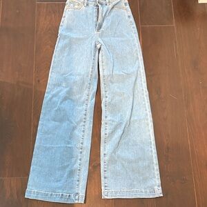 Abrand Light Blue High-Rise Wide Leg Jeans